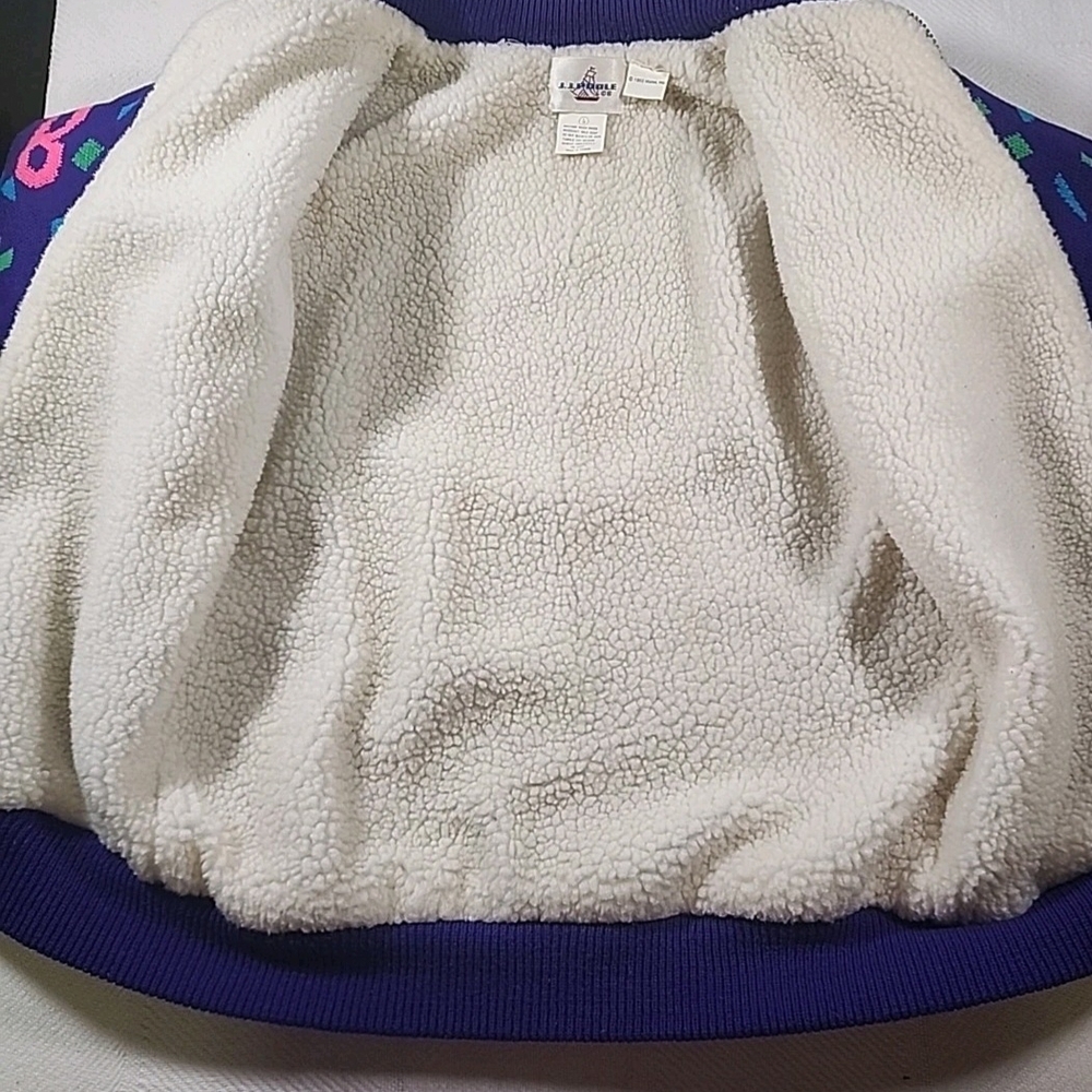 Barbie Rare Vintage Sherpa Zip Jacket 1990’s  Girls Size Large (14) - Picture 8 of 8